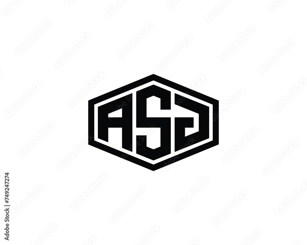 ASJ logo design vector template ASJ logo design vector template