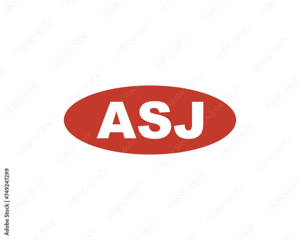 ASJ logo design vector template ASJ logo design vector template