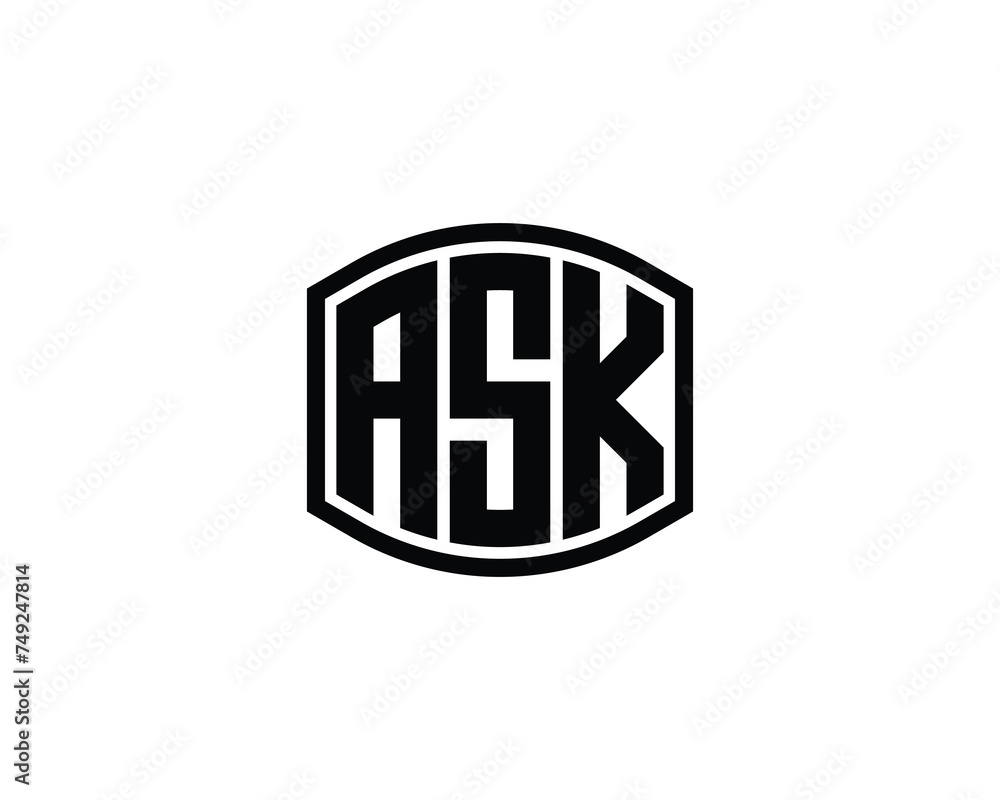 ASK logo design vector template ASK logo design vector template