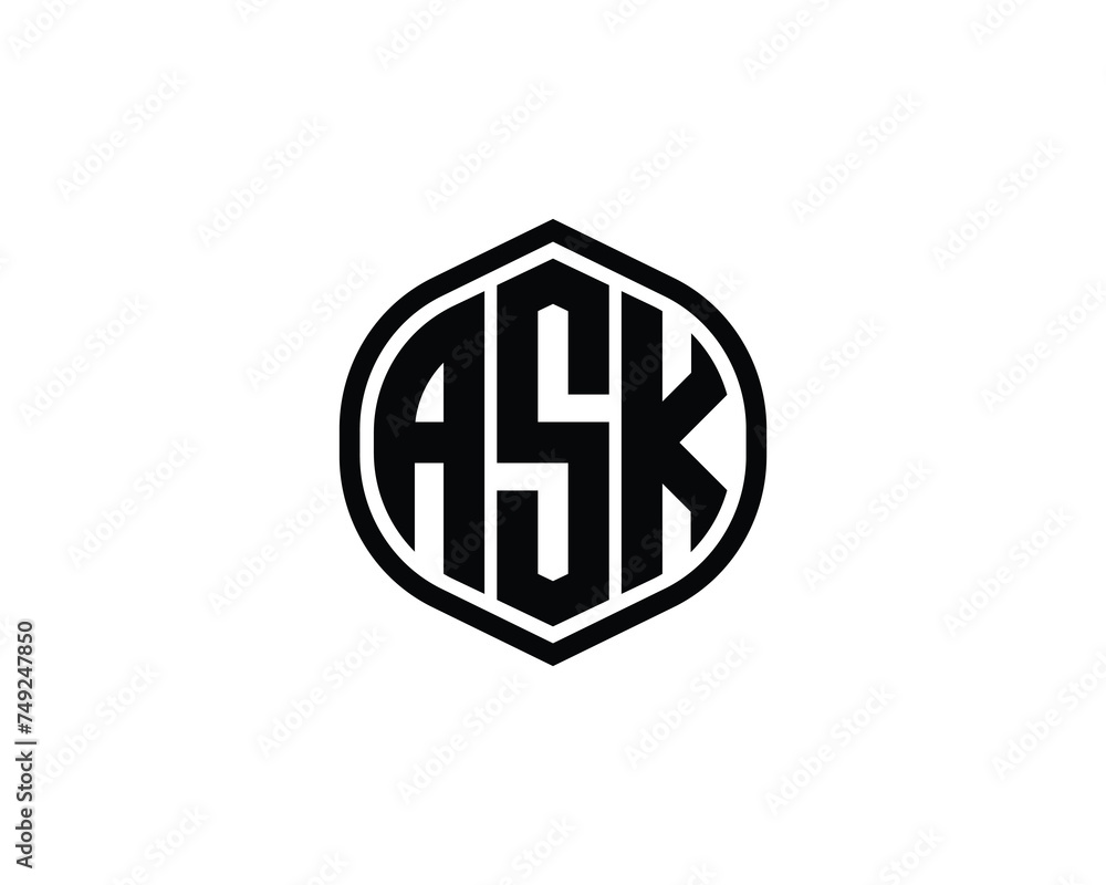 ASK logo design vector template ASK logo design vector template