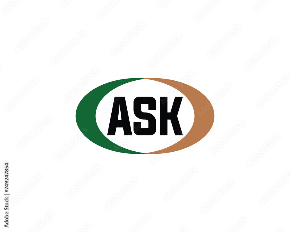 ASK logo design vector template ASK logo design vector template