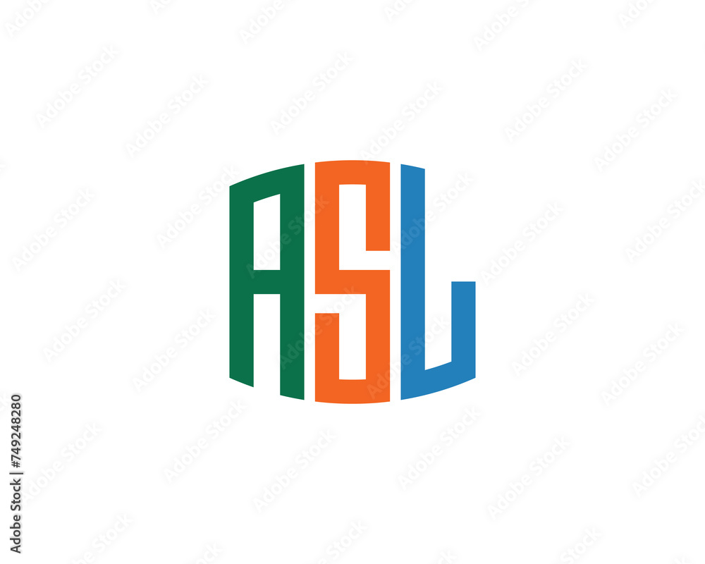 ASL logo design vector template ASL logo design vector template