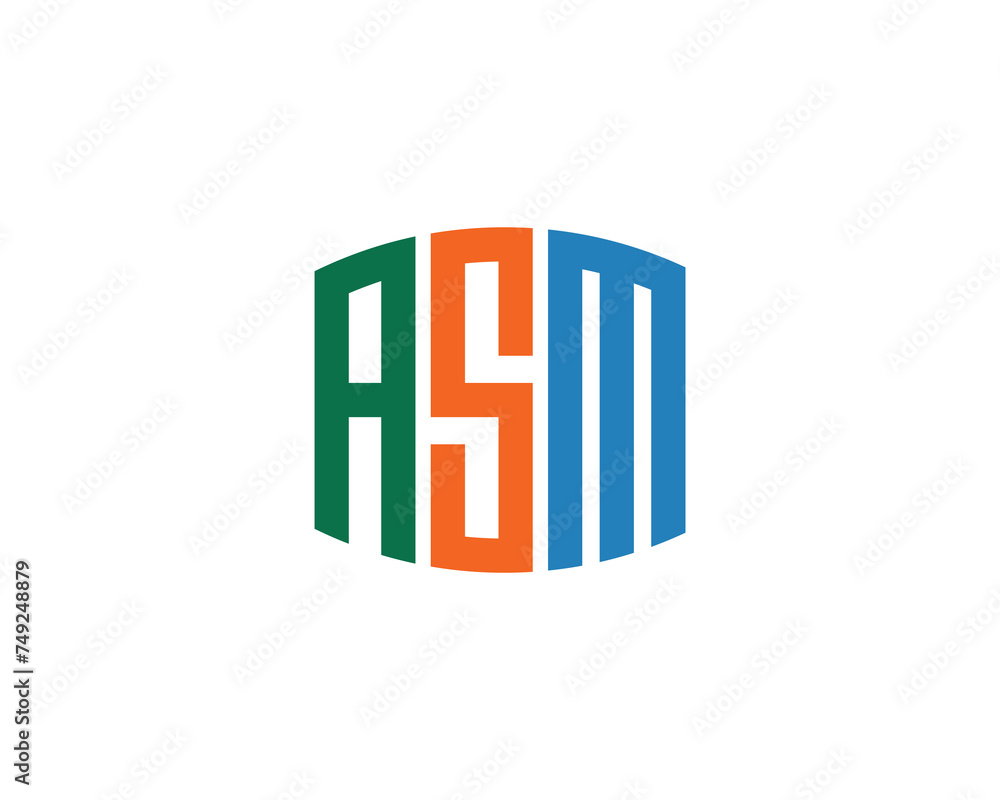 Fototapeta premium ASM logo design vector template