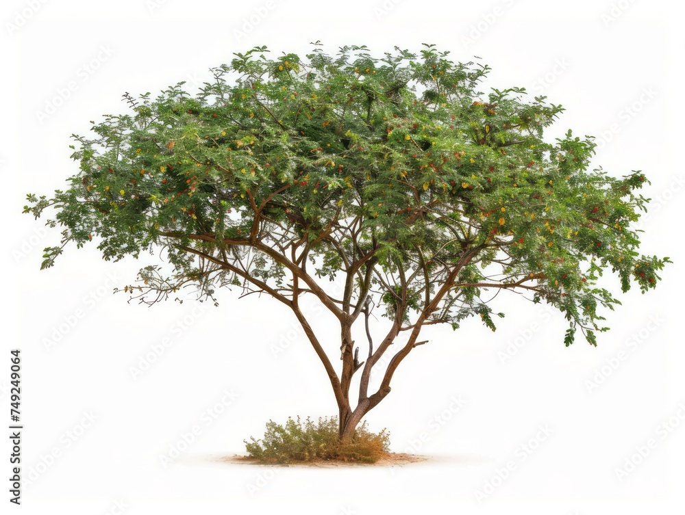 Small Tree Covered in Abundant Leaves
