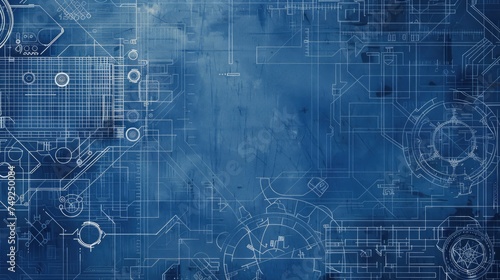 handdrawn blueprint themed simple background  