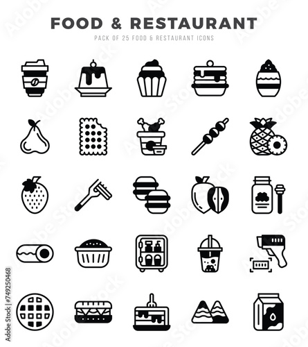 Food and Restaurant icons set. Vector illustration.