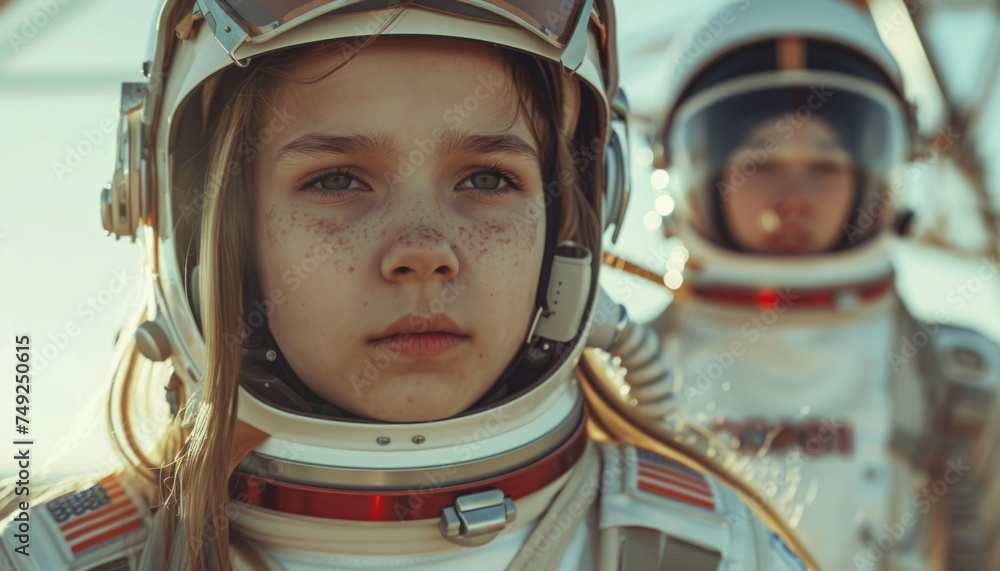 The young generation of astronauts look to the sky. The young generation of astronauts look to the sky.
