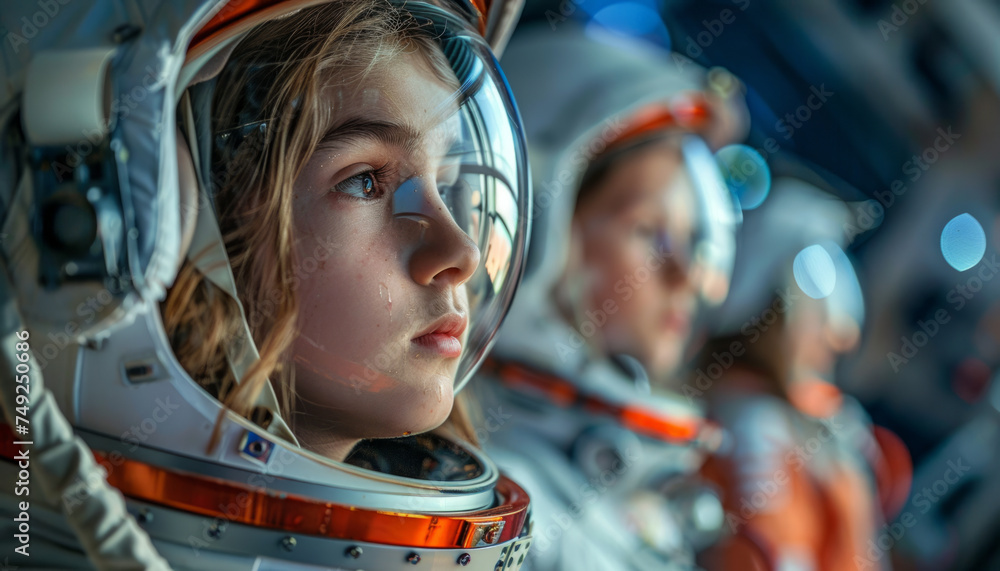The young generation of astronauts look to the sky.