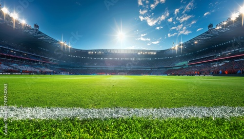 Soccer Field Under Bright Sky