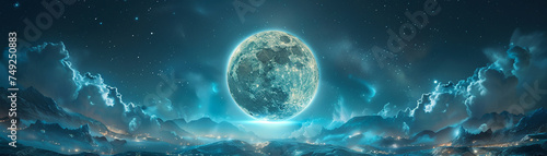 Mystical warlocks safeguarding blockchain secrets digital fortress shimmering in moonlight photo