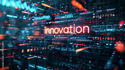 Innovation technology style with text