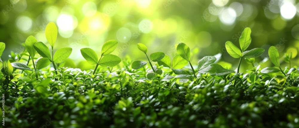 Group of Green Plants Growing Out of the Ground Group of Green Plants Growing Out of the Ground