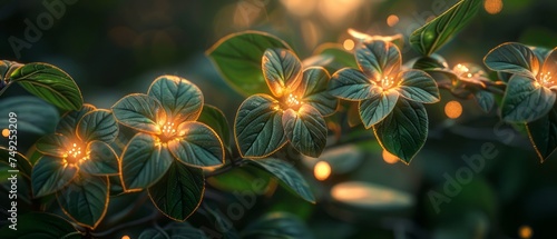 Wallpaper Mural Illuminated Plant Close-Up Torontodigital.ca