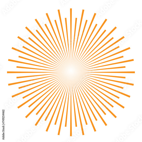 Abstract background with sun ray. Summer vector illustration