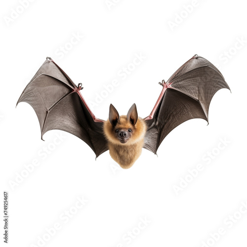 Bat Isolated on White Background and transparent background. Ideal for use in advertising. Generative ai