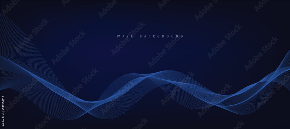 Abstract blue vector background with blue wavy lines. Abstract blue vector background with blue wavy lines.