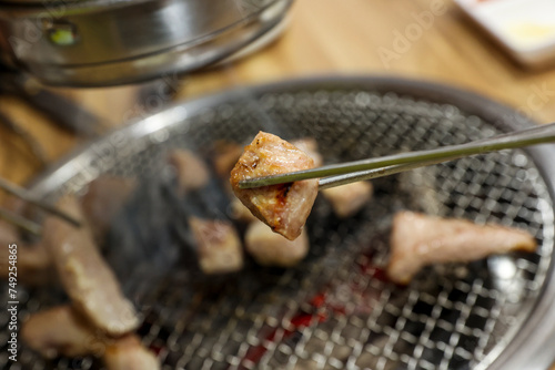 Schilderij op canvas Korea bbq. pork shoulder butt. pork neck