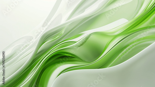 abstract green wavy St Patrick's Day background. © Butt _Ai