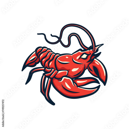 Lobster mascot logo design