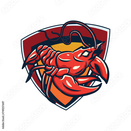 Lobster mascot esport logo design