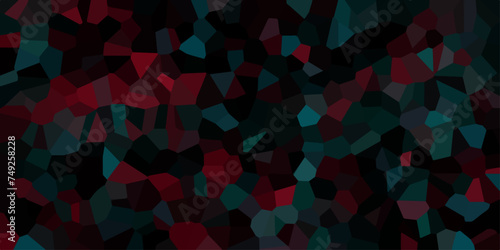 Abstract Seamless Multicolor Quartz Crystal Pixel Diagram Background. Black vector low poly cover. Dark Multicolor Broken Stained Glass Background with triangular. Geometric Retro tiles pattern.