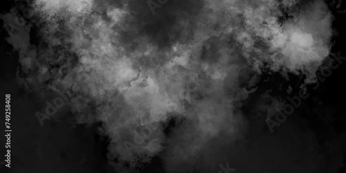 white smoke isolated on black background. Beautiful storm cloud isolated on black background. Smoke from cigarettes. white cloud and black sky textured background smoky effect for photos and artworks.