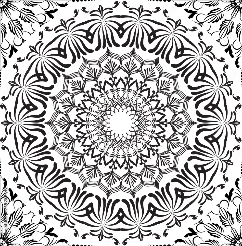 seamless geometric flower pattern