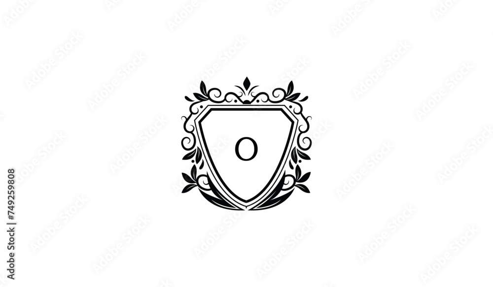 Shield with Laurel Wreath Alphabetical Logo Shield with Laurel Wreath Alphabetical Logo