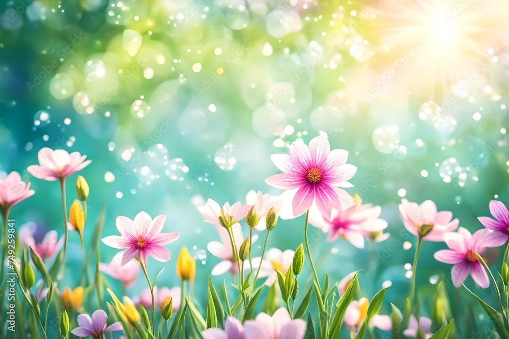 spring background with flowers