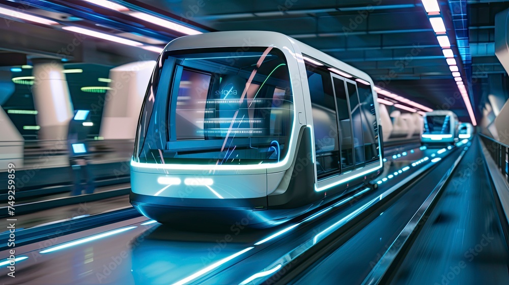 Obraz premium Smart mobility and logistic