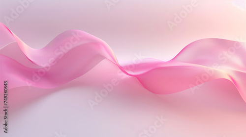 Abstract 3D Wavy Background. Girl Power Day ribbon background. © Butt _Ai