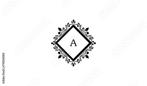 Luxury Wedding Card Alphabetical Logo