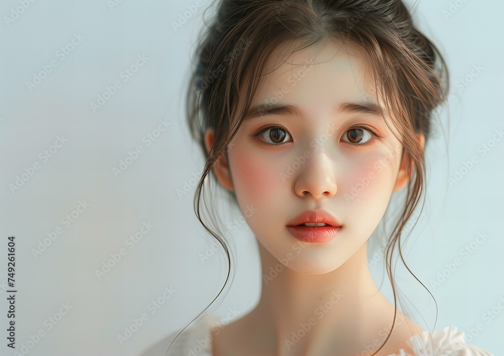Portrait of a girl with perfect skin, skin care, portrait of a woman Portrait of a girl with perfect skin, skin care, portrait of a woman