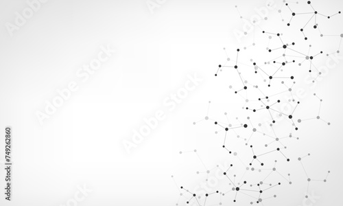 Molecular structure and genetic engineering, molecules DNA, neural network, scientific research. Abstract background for innovation technology, science, healthcare, and medicine