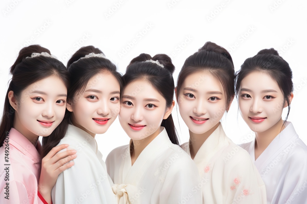 Photo shot full body of Taiwan girl wearing local clothes. Generative AI. Photo shot full body of Taiwan girl wearing local clothes. Generative AI.