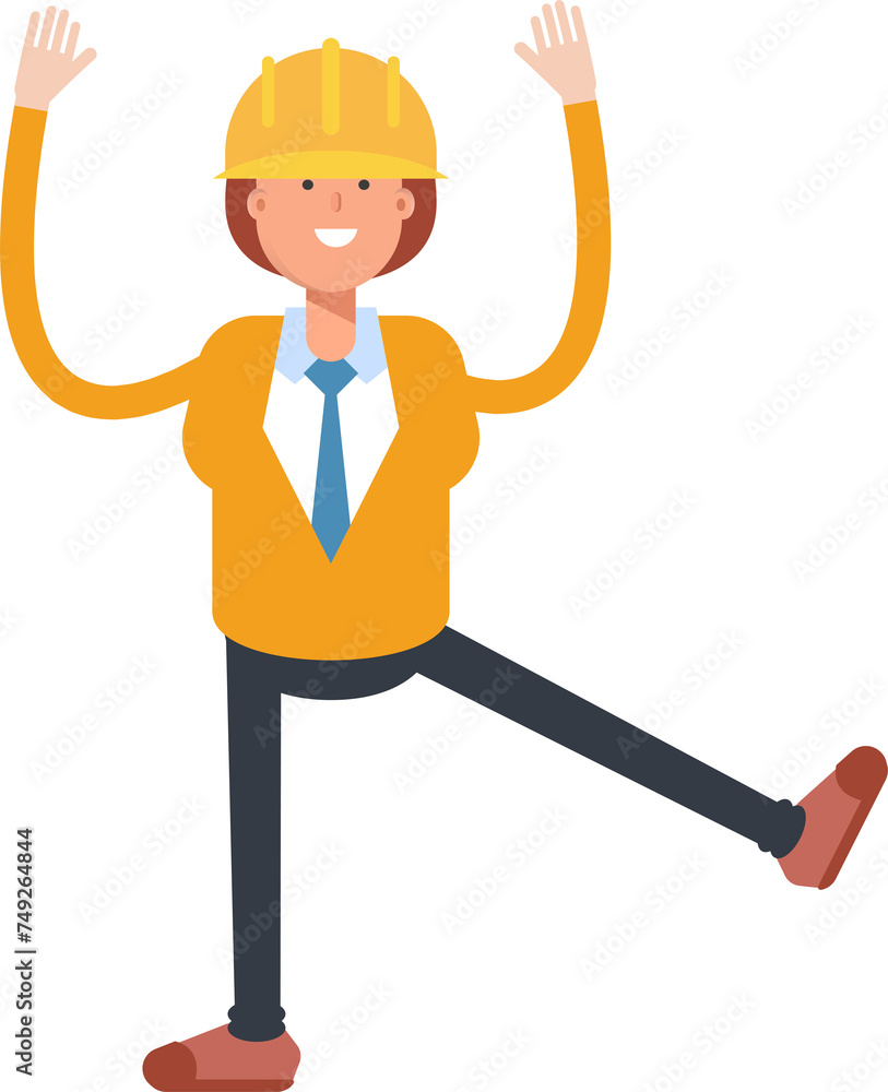 Woman Engineer Character Relaxing Illustration
Woman Engineer Character Relaxing Illustration