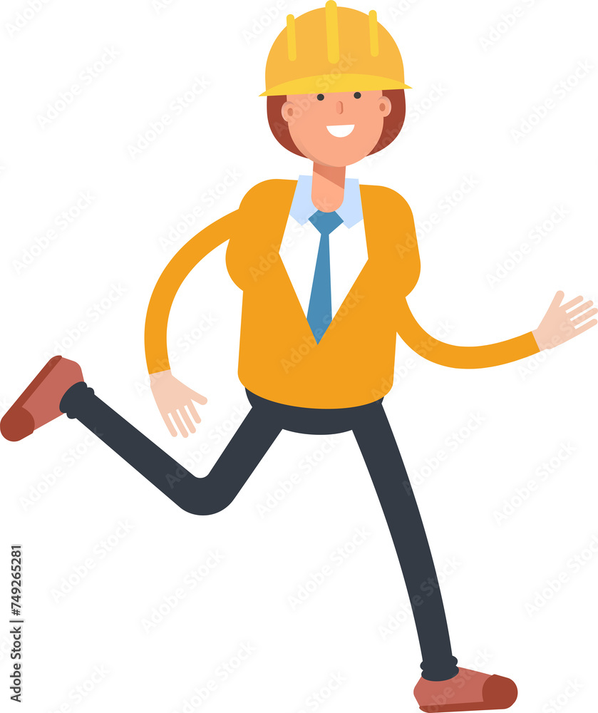 Woman Engineer Character Running
Woman Engineer Character Running
