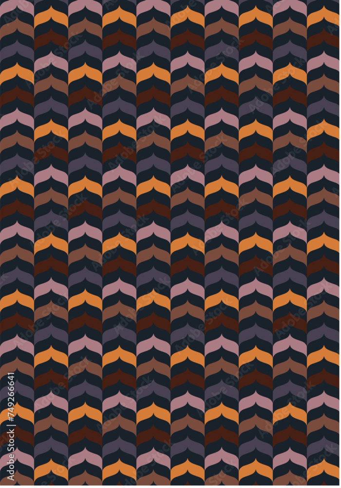 Fototapeta premium Colorful Seamless Pattern Background Illustration