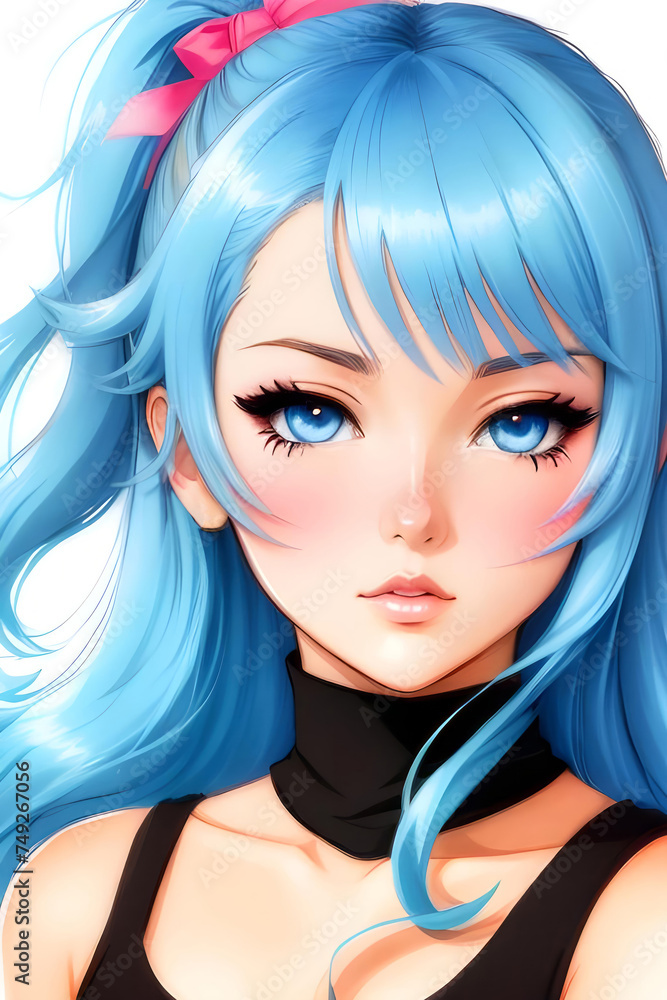 Nice girl. Imitation of painting. Stylized illustration. Nice girl. Imitation of painting. Stylized illustration.