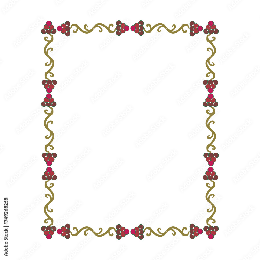 Frame vector design with classic floral ornament Frame vector design with classic floral ornament
