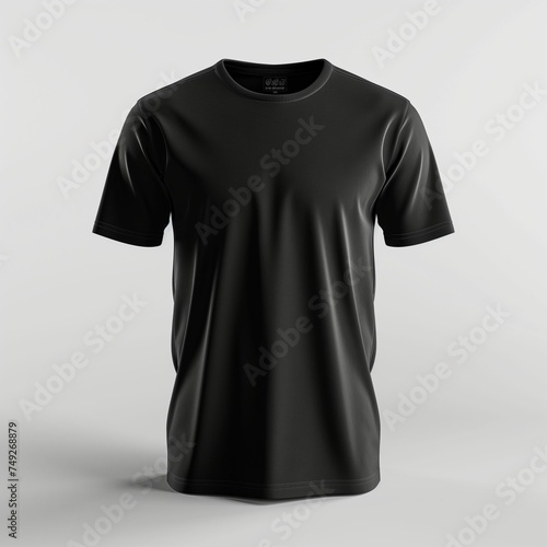 Black t-shirt template for print on demand
