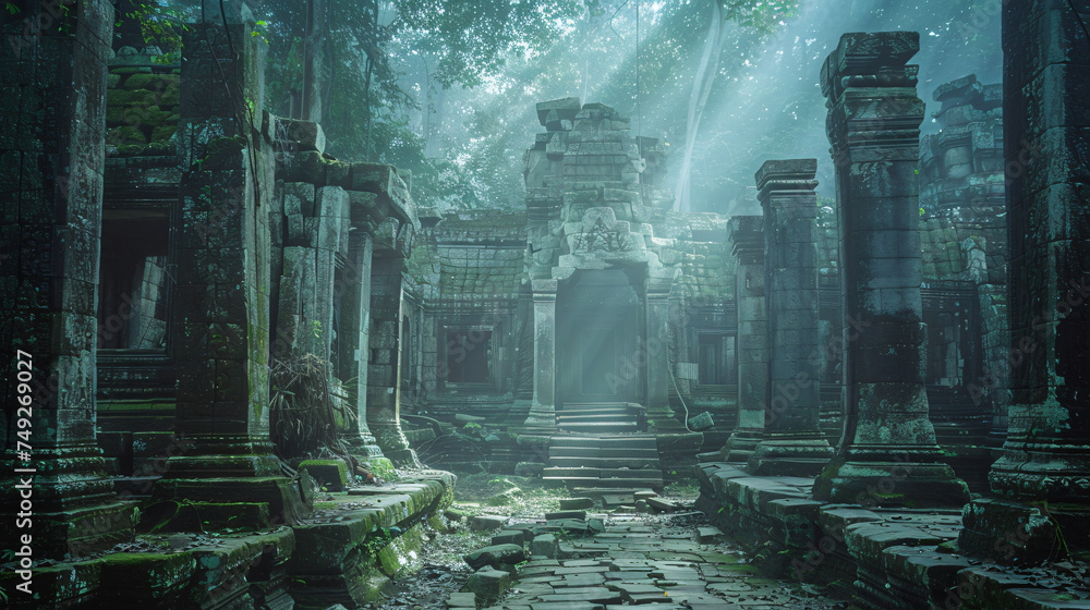 Preah Khan Temple in Siem Reap, Cambodia. - obrazy, fototapety, plakaty 
