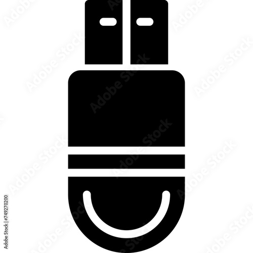 Usb Vector Glyph Icon photo