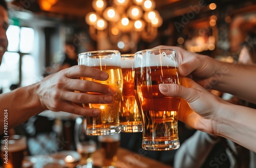 bartender pouring beer into glass