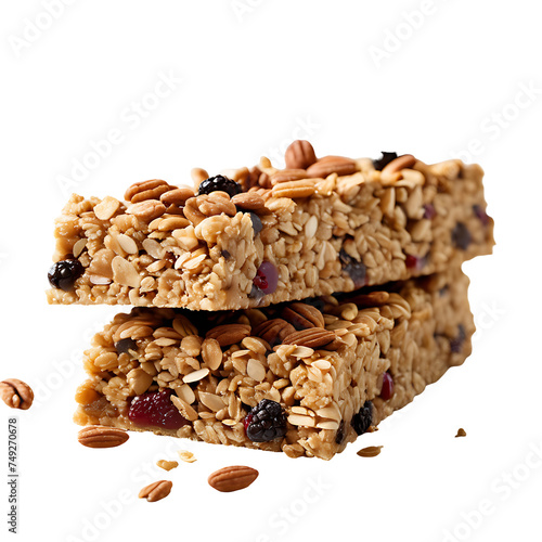 Granola Bar image isolated on a transparent background PNG photo photo