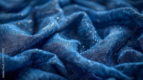 Fashionable denim textile background with a stylish jeans design.
