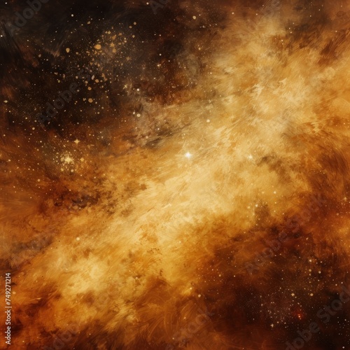 Beige nebula background with stars and sand
