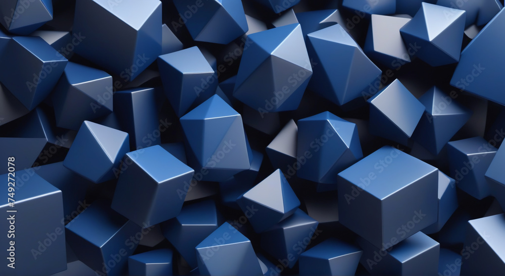 abstract blue cubes background
