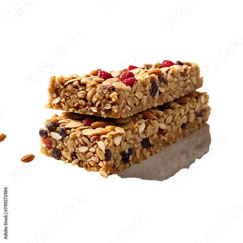 Granola Bar image isolated on a transparent background PNG photo