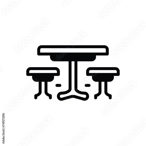 Black solid icon for tables